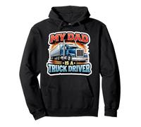 My Dad Is A Truck Driver Trucker Son Daughter Child Kids Pullover Hoodie