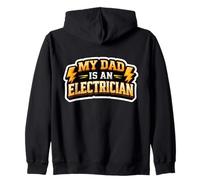 My Dad Is An Electrician Child Son Daughter Kids Girl Boy Zip Hoodie
