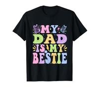 My Dad is my bestie Retro Groovy Hippie 70s 60s Dad T-Shirt