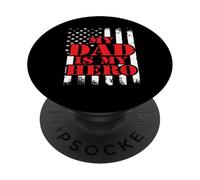 My Dad Is My Super Hero T-Shirt Daddy Pa Fathers Day PopSockets Adhesive PopGrip