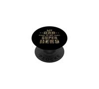 My Dad Is My Super Hero T-Shirt Daddy Pa Fathers Day PopSockets Adhesive PopGrip