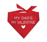 My Dad is My Valentine Valentine's Day Dog Bandana (Red, OS 1177)