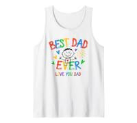 My Dad is The Best Childlike Drawing Art Tank Top