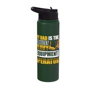 My dad is The Coolest Heavy Equipment Operator Stainless Steel Insulated Water Bottle
