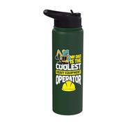 My dad is The Coolest Heavy Equipment Operator Stainless Steel Insulated Water Bottle