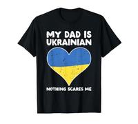 My Dad is Ukrainian Nothing Scares Me - Ukraine Heart Design Value Graphic T-Shirt, Men, Black, S
