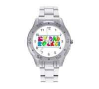 My Dad Rocks Quartz Watch Alloy Watch Dress Decorative for Business Men Women with Design Pattern Print