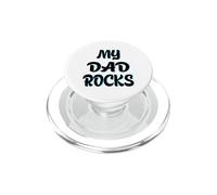 My Dad Rocks T-Shirt Daddy Pa Fathers Day Best Dad PopSockets PopGrip for MagSafe