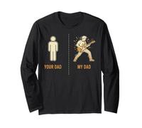 My Dad Rocks Your Dad Doesn't Funny Music Long Sleeve T-Shirt