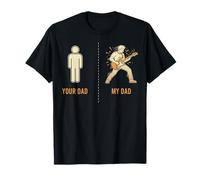 My Dad Rocks Your Dad Doesn't Funny Music T-Shirt