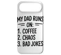My Dad Runs On Coffee Chaos Bad Jokes Humor Case for iPhone Air