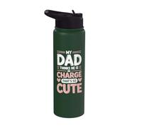 My Dad Thinks He is in Charge That's So Cute Stainless Steel Insulated Water Bottle