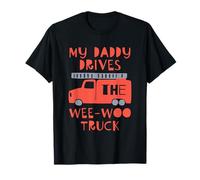 My Daddy Drives The Wee-woo Truck Proud First Responder Kid T-Shirt