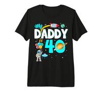 My Daddy is 40 Happy Father's Day 40th Birthday Astronaut Premium T-Shirt