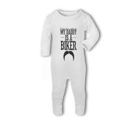 My Daddy is a Biker Fathers Day Gift - Baby Romper Suit - New Born