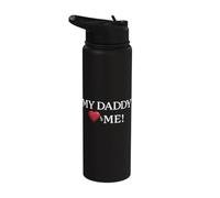My Daddy Loves (Heart Shape) me! Stainless Steel Insulated Water Bottle