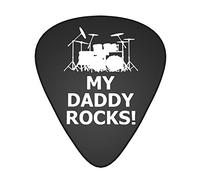 My Daddy Rocks 12-Pack Guitar Picks, Includes Thin, Medium & Heavy Gauges 3 Sizes for Guitar Electric Acoustic Picks