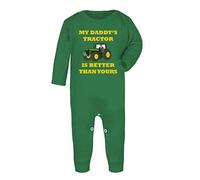 My Daddy's Tractor is Better Than Yours Baby Rompa Suit (6-12 Months) Green