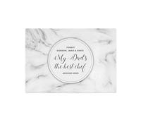 My Dad's The Best Chef Marble Glass Chopping Board - Funny Gift for Dads Who Like to Cook - Unique Father's Day Birthday Kitchen Present