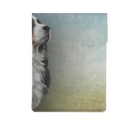 My Daily Bernese Mountain Dog, PU Leather Laptop Sleeve, Notebook Bag Laptop Case Sleeve Tablet Briefcase