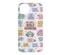 My Daily Bible Affirmations Christian Faith Pastel Collage Case for iPhone 14 Plus