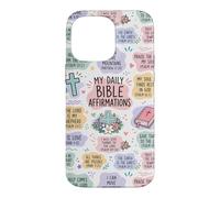 My Daily Bible Affirmations Christian Faith Pastel Collage Case for iPhone 14 Pro Max