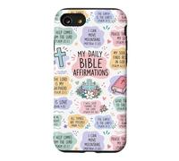 My Daily Bible Affirmations Christian Faith Pastel Collage Case for iPhone SE (2020) / 7/8