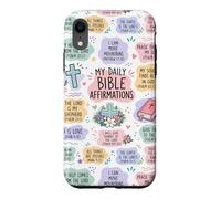 My Daily Bible Affirmations Christian Faith Pastel Collage Case for iPhone XR