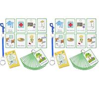 My Daily Routine Cards 27 PECS Flashcards for visual aid Special Ed, Speech Delay Non Verbal Children and adults with Autism or Special Needs (Pack of 2)
