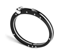 My Daily Styles Men s Stainless Steel Handcuff Bracelet Two-Tone Or Solid Color, Durable Cable Link, Adjustable Fit 8"-9" Wrist, Modern Fashion Jewelry for Men (Steel-Black)