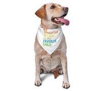 My Daughter in Law is My Favorite Child Spring Dog Bandanas Boy Bulk Puppy Kerchief Adjustable Soft Triangle Bibs Accessories for Small Medium Large Dogs Cats White