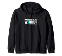 My Daughter is a Warrior Myasthenia Gravis Awareness Zip Hoodie