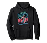My Daughter Is A Warrior Thyroid Cancer Awareness Pullover Hoodie
