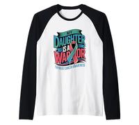 My Daughter is A Warrior Thyroid Cancer Awareness Raglan Baseball Tee