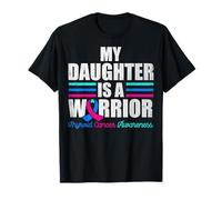 My Daughter is A Warrior Thyroid Cancer Awareness Support T-Shirt