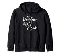 My Daughter Is My Hero Cancer Survivor Shirt For Mom Dad Tee Zip Hoodie
