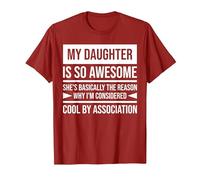 My Daughter is so Awesome T-Shirt, Men, Cranberry Red, Large
