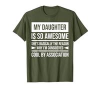 My Daughter is so Awesome T-Shirt, Men, Olive Green, XX-Large