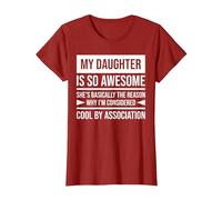 My Daughter is so Awesome T-Shirt, Women, Cranberry Red, Large