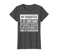 My Daughter is so Awesome T-Shirt, Women, Dark Heather Grey, X-Large