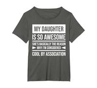 My Daughter is so Awesome T-Shirt, Women's Plus, Asphalt Grey, 2X