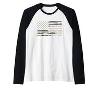 My Daughter Knows Everything Camo USA Flag Father's Day Dad Raglan Baseball Tee