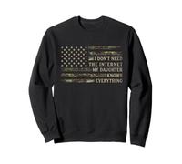 My Daughter Knows Everything Camo Usa Flag Father's Day Dad Sweatshirt