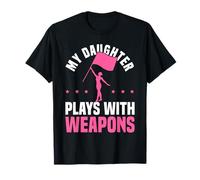 My Daughter Plays With Weapons Color Guard Flag Team T-Shirt