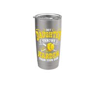 My Daughter Throws Harder Than Your Son Baseball Softball Stainless Steel Insulated Tumbler