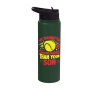 My Daughter Throws Harder Than Your Son Baseball Softball Stainless Steel Insulated Water Bottle