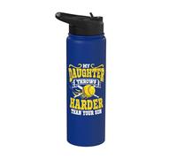My Daughter Throws Harder Than Your Son Baseball Softball Stainless Steel Insulated Water Bottle