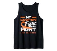 My Daughters Fight is My Fight ADHD Awareness Orange Ribbon Tank Top