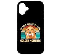 My Days Are Filled With Golden Moments, Golden Retriever Dog Case for iPhone 16 Plus