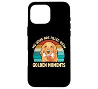 My Days Are Filled With Golden Moments, Golden Retriever Dog Case for iPhone 16 Pro Max